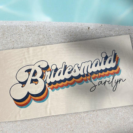 Personalized Mr. or Mrs. Beach Towel: Honeymoon Gift