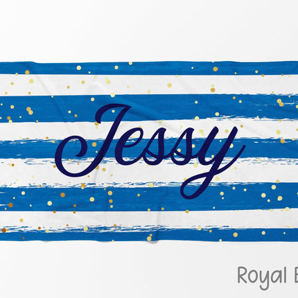 Personalized Script Name Beach Towel: Custom Poolside Gift