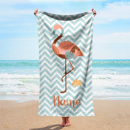 Personalized Beach Towel: Custom Name Poolside Vacation Gift