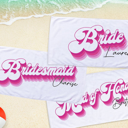 Personalized Mr. or Mrs. Beach Towel: Honeymoon Gift
