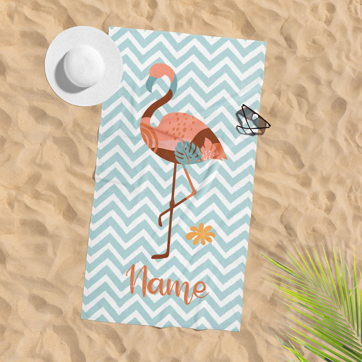 Personalized Beach Towel: Custom Name Poolside Vacation Gift