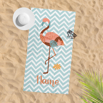Personalized Beach Towel: Custom Name Poolside Vacation Gift