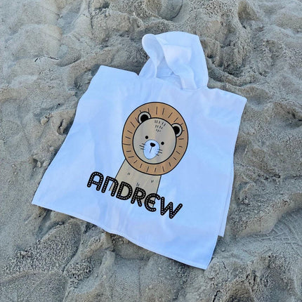 Personalized Kids Hooded Towel: Animal Style Beach Towel