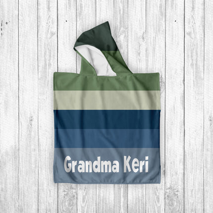Retro Stripe Personalized Beach Towel: Custom Name Pool Towel
