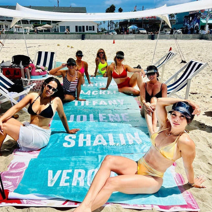 Solid Bold Font Style Personalized Beach Towel Personalized Name Bath Towel Custom Pool Towel Beach Towel With Name Outside Birthday Gift