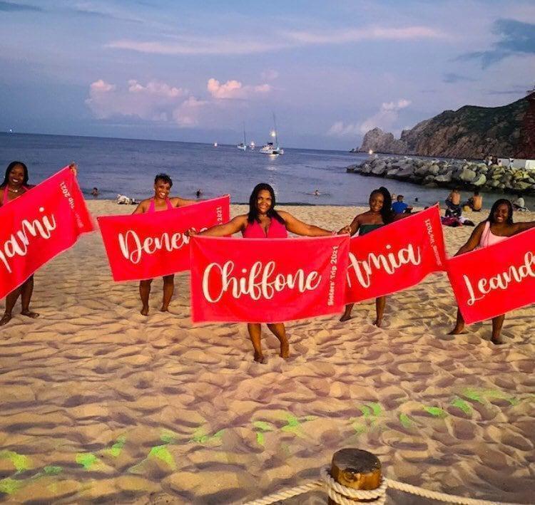 Personalized Beach Towel: Script Name Custom Bath & Pool Towel
