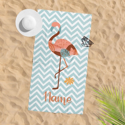 Personalized Beach Towel: Custom Name, Vibrant Design, Soft Cotton Blend