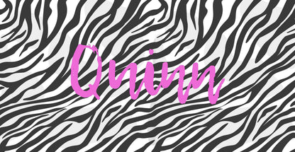 Personalized Leopard Print Beach Towel: Custom Name Pool Towel