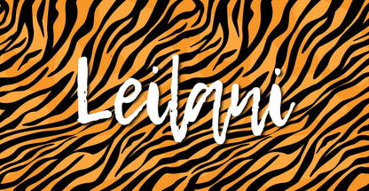 Personalized Leopard Print Beach Towel: Custom Name Pool Towel