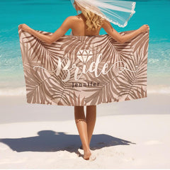 Personalized Bride Beach Towel: Tropical Honeymoon Gift