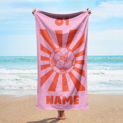 Smile Face Personalized Beach Towel Personalized Name Bath Towel Custom Pool Towel Beach Towel With Name Outside Birthday Vacation Gift