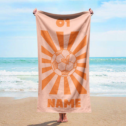 Smile Face Personalized Beach Towel Personalized Name Bath Towel Custom Pool Towel Beach Towel With Name Outside Birthday Vacation Gift