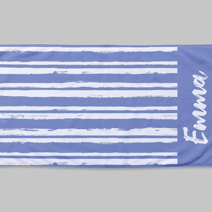 Personalized Script Line Beach Towel: Custom Name Pool Towel