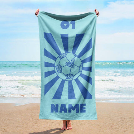 Smile Face Personalized Beach Towel Personalized Name Bath Towel Custom Pool Towel Beach Towel With Name Outside Birthday Vacation Gift