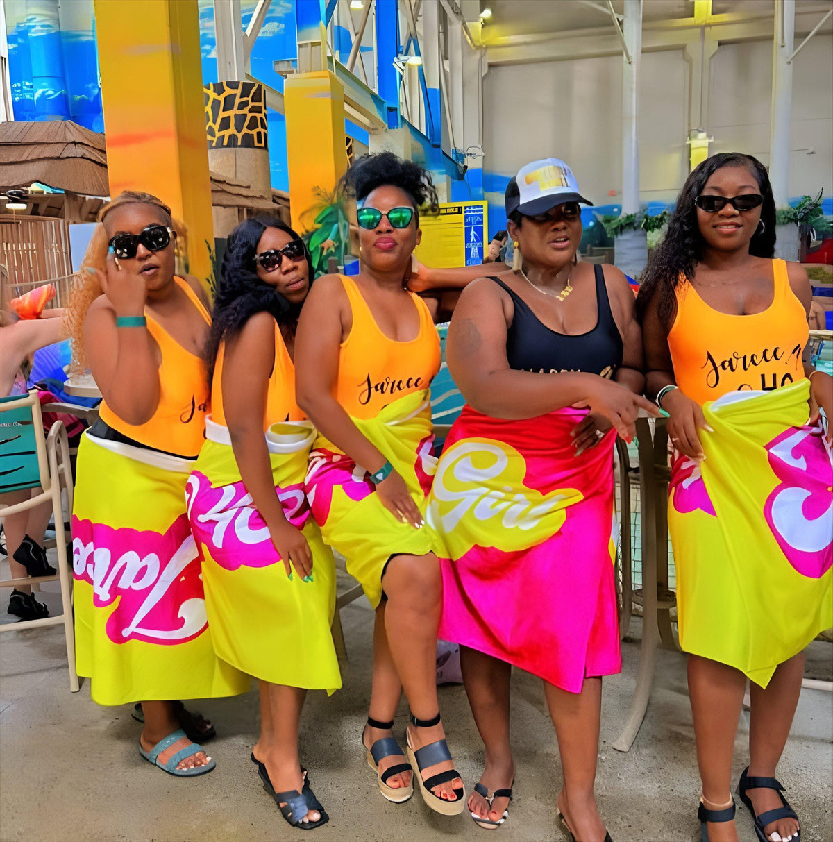 Personalized Retro Beach Towel: Custom Name, Vibrant Colors