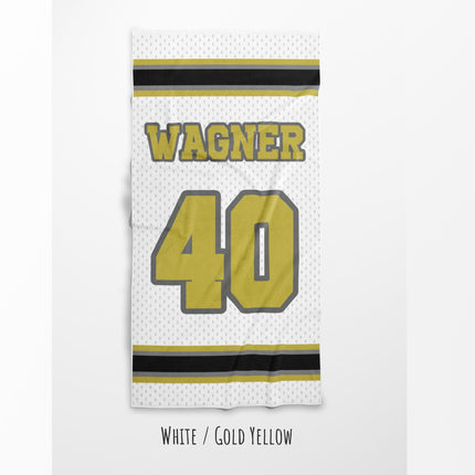 Personalized Sports Team Beach Towel: Custom Name, Retro Design