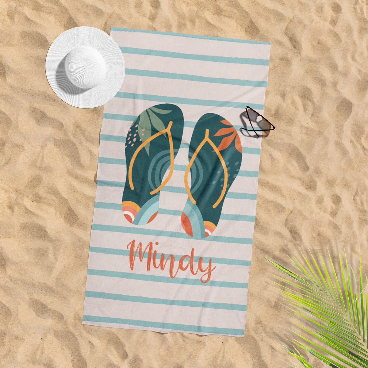 Personalized Beach Towel: Custom Name Poolside Vacation Gift