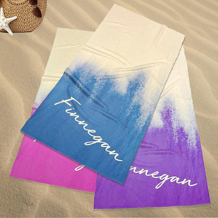 Personalized Tie Dye Round Beach Towel: Custom Name, 60" Oversized