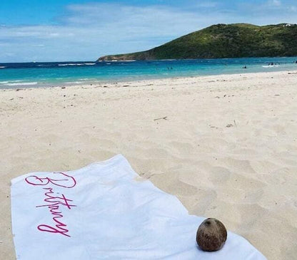Personalized Script Name Beach Towel: Custom Vacation Gift