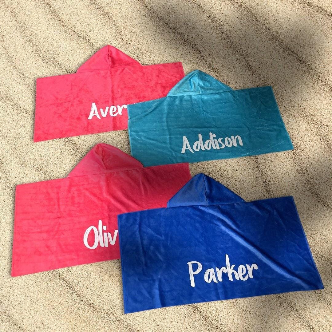 Personalized Kids Hooded Beach Towel: Soft Cotton Lining