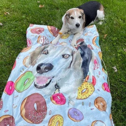 Portrait Pet Beach Towel Pet Photo + Name Custom Dog Personalized Dog Beach Towel Cat Picture Blanket Pet Photo Customized Gift