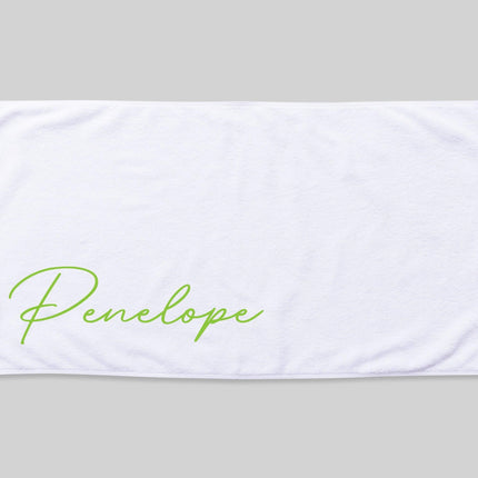 Personalized Script Name Beach Towel: Custom Vacation Gift