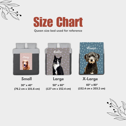 Custom Pet Photo Blanket: Personalized Dog or Cat Blanket