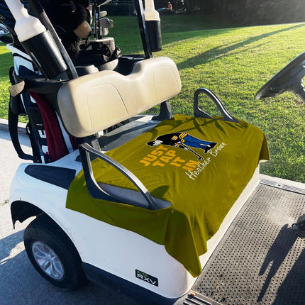 Custom Monogrammed Golf Cart Seat Cover: Happy Gilmore Style