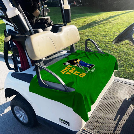 Custom Monogrammed Golf Cart Seat Cover: Happy Gilmore Style