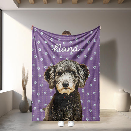Custom Pet Photo Blanket: Personalized Dog or Cat Blanket