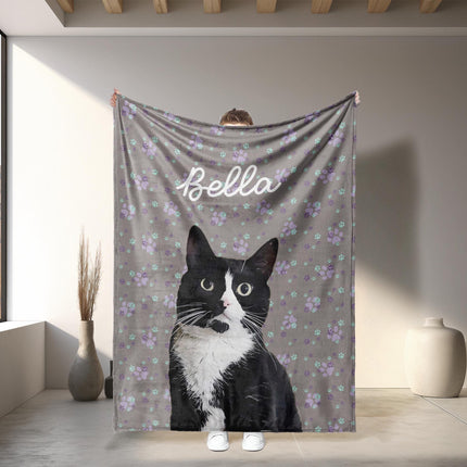 Custom Pet Photo Blanket: Personalized Dog or Cat Blanket