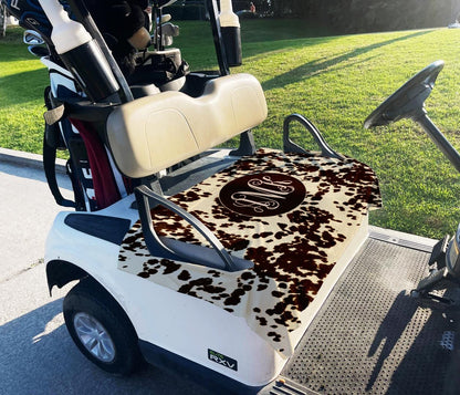 Custom Photo Golf Cart Seat Cover: Monogrammed Cloth, Handmade in USA