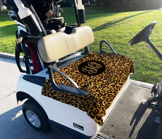 Custom Photo Golf Cart Seat Cover: Monogrammed Cloth, Handmade in USA