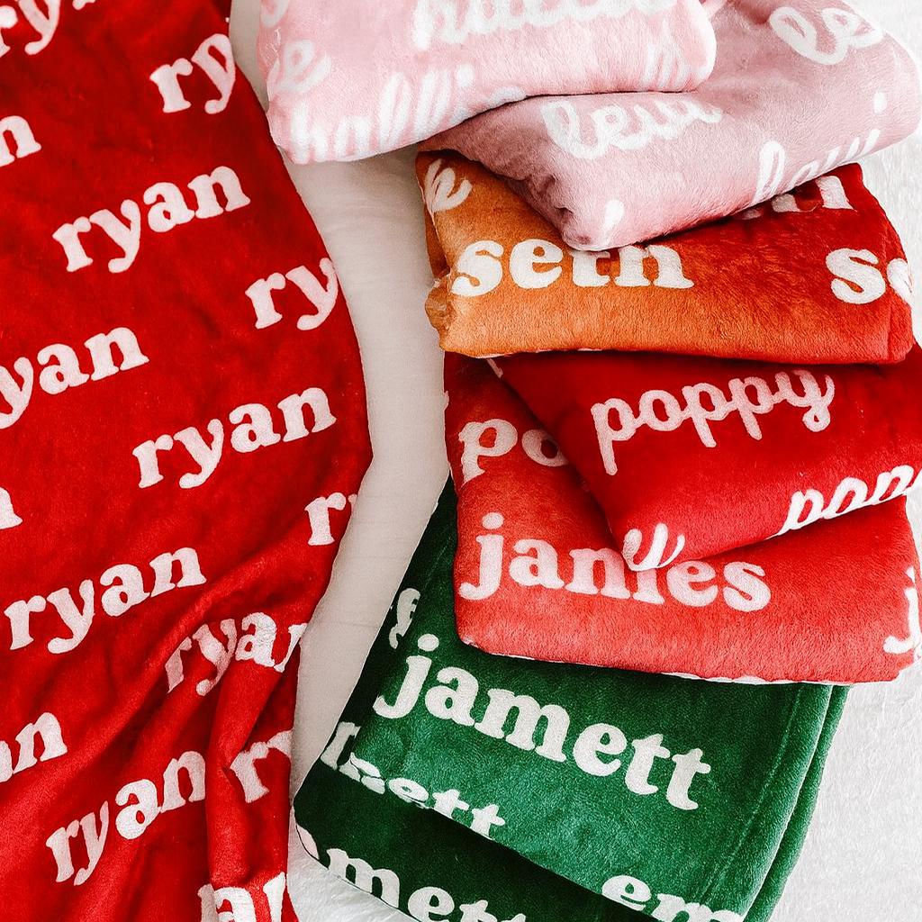 Personalized Checker Design Blanket – Custom Minky or Sherpa