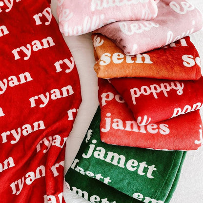 Personalized Checker Design Blanket – Custom Minky or Sherpa
