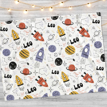 Personalized Dinosaur Blanket: Minky or Sherpa Kids Blanket