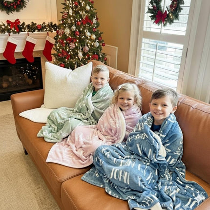 Personalized Kids Name Blanket: Custom Minky or Sherpa Fleece