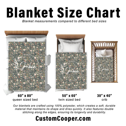 Personalized Kids Name Blanket: Custom Minky or Sherpa Fleece