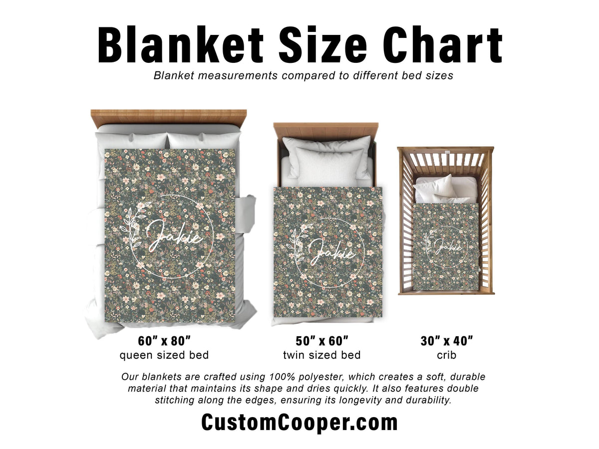 Personalized Kids Name Blanket: Custom Minky or Sherpa Fleece