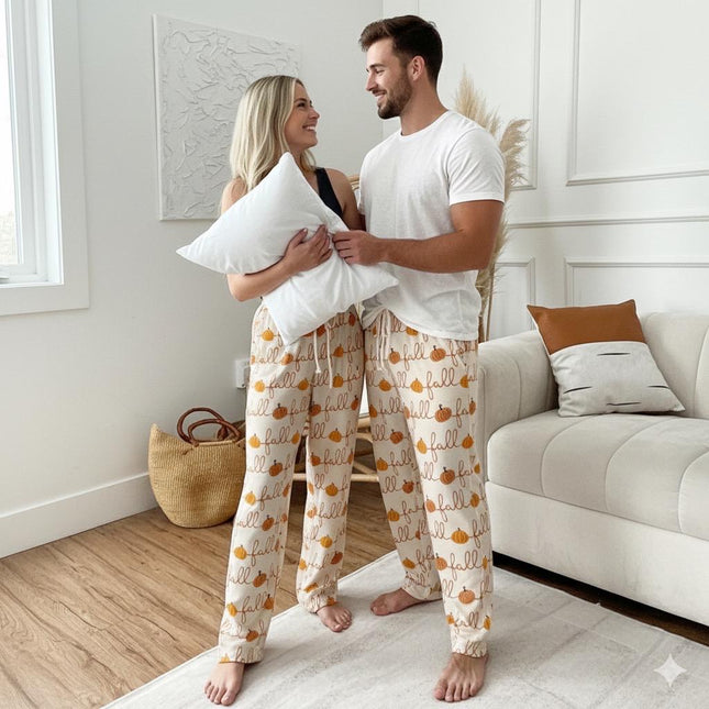 Boho Pumpkin Pajama Pants: Personalized Fall Loungewear