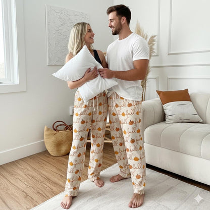 Boho Pumpkin Pajama Pants: Personalized Fall Loungewear