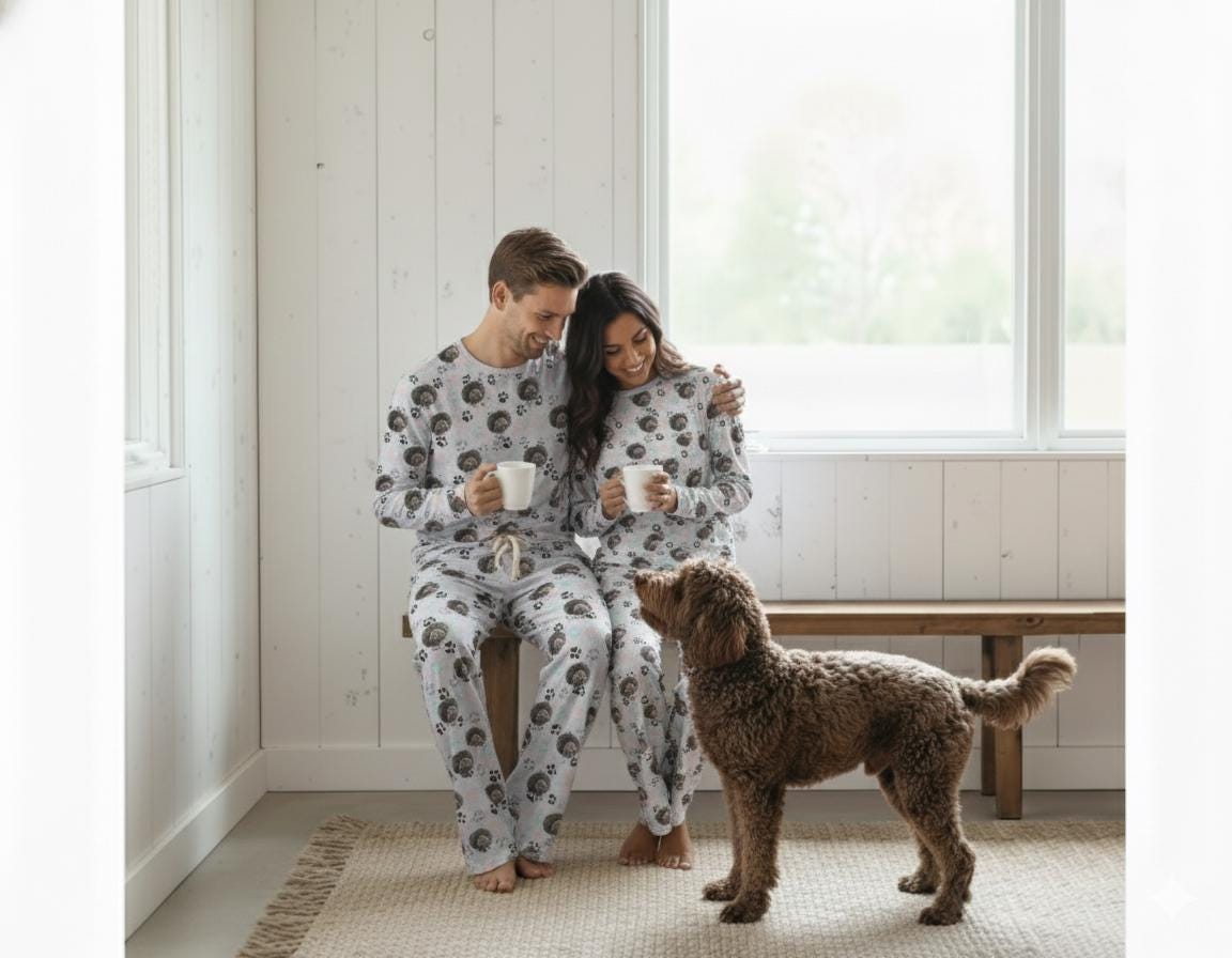 Custom Paw Deaign Pet Portrait Pajama Pants: Personalized Dog or Cat Photo