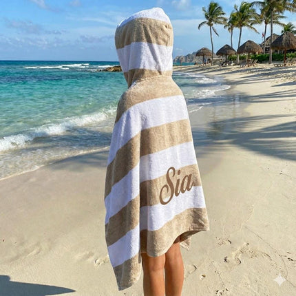 Personalized Kids Hooded Towel: Retro Vans Checkerboard, Custom Name