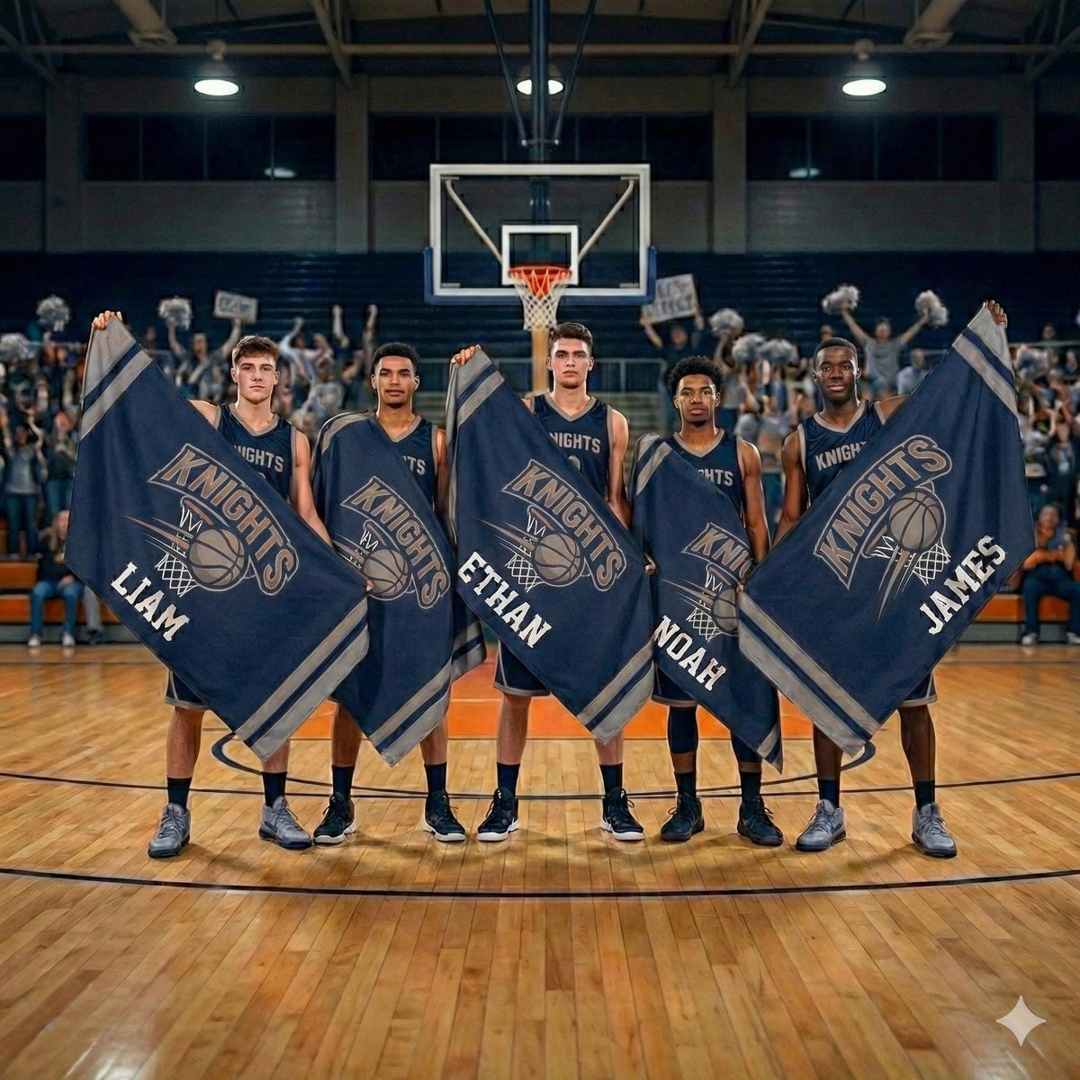 Custom Sports Team Logo Towel, Personalized Gym Rally Towel