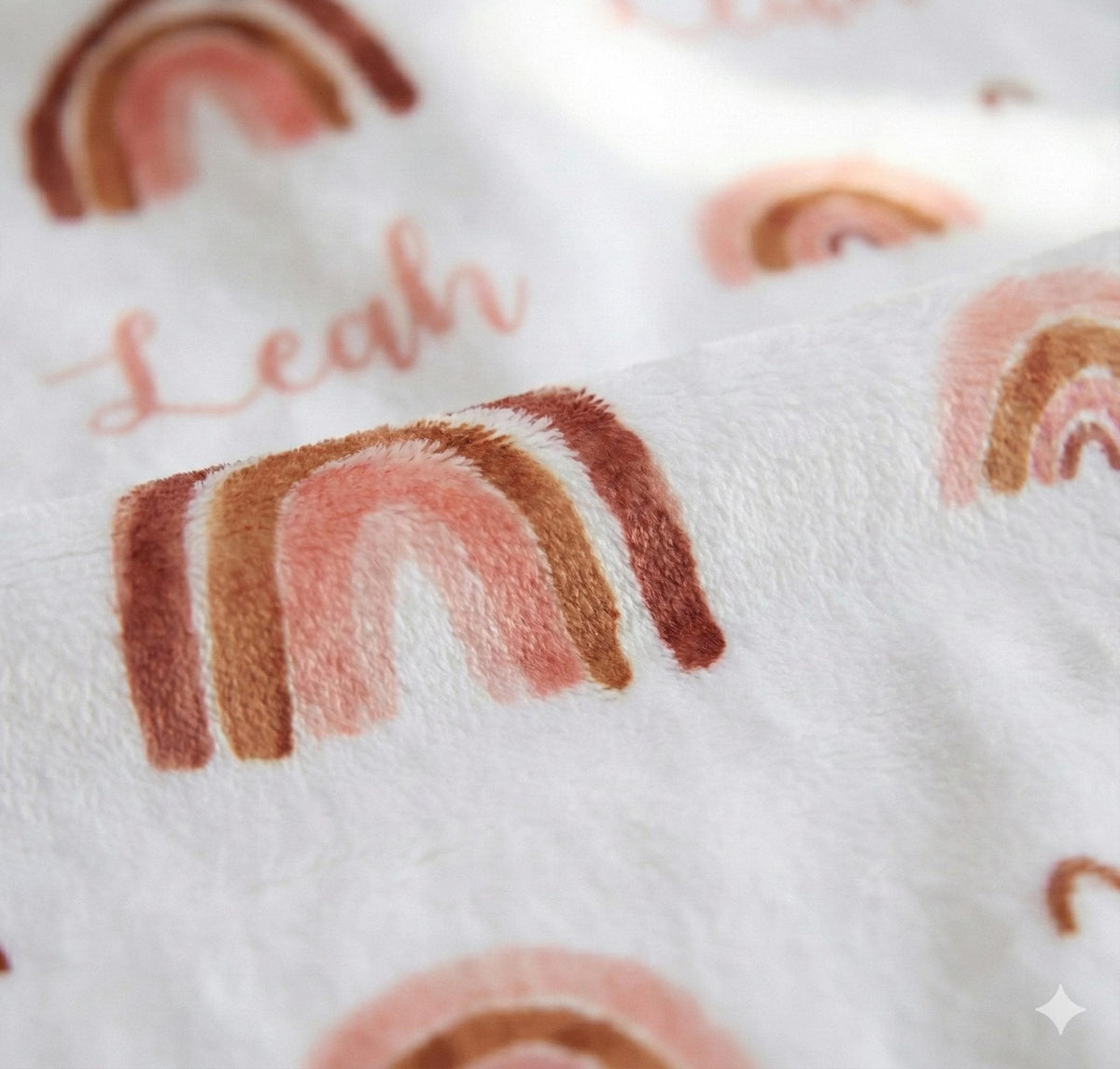 Rainbow Name Personalized Minky Blanket: Plush Fleece Gift