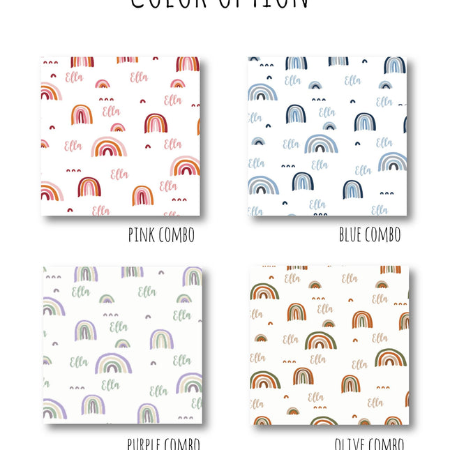 Rainbow Name Personalized Minky Blanket: Plush Fleece Gift