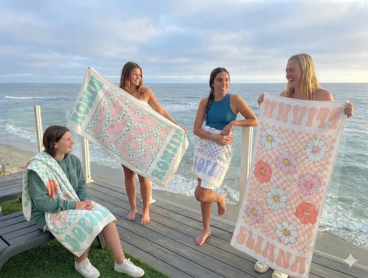Personalized Smile Face Beach Towel: Custom Name Pool Towel