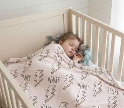 Personalized Kids Minky Blanket: Custom Name, Soft Fleece or Sherpa
