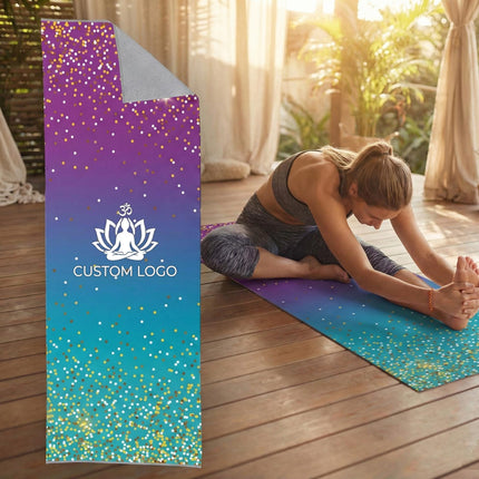 Personalized Glitter Design Large Yoga Mat Towel