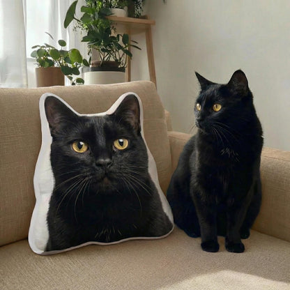 Custom Pet Pillow, Personalized Dog Cat Photo Cushion, Pet Memorial Gift